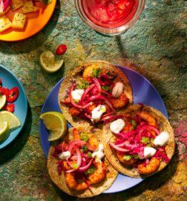 tacos de gambas